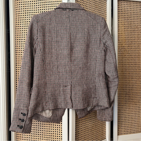 FREE PEOPLE PLAID BLAZER - Picture 2 of 6
